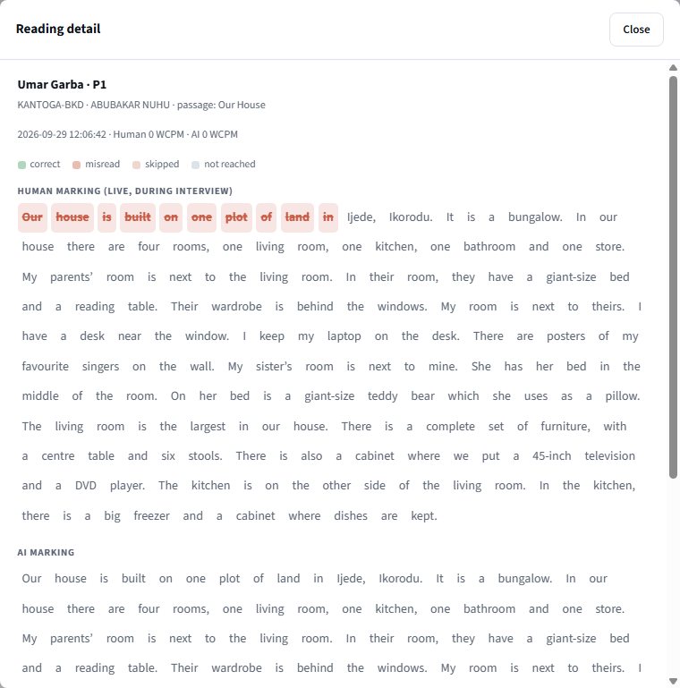 Fluency AI detail comparison, open as a pop-up